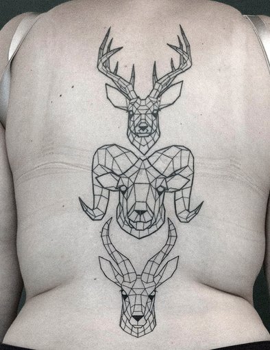 Sven Rayen geometric tattoo
